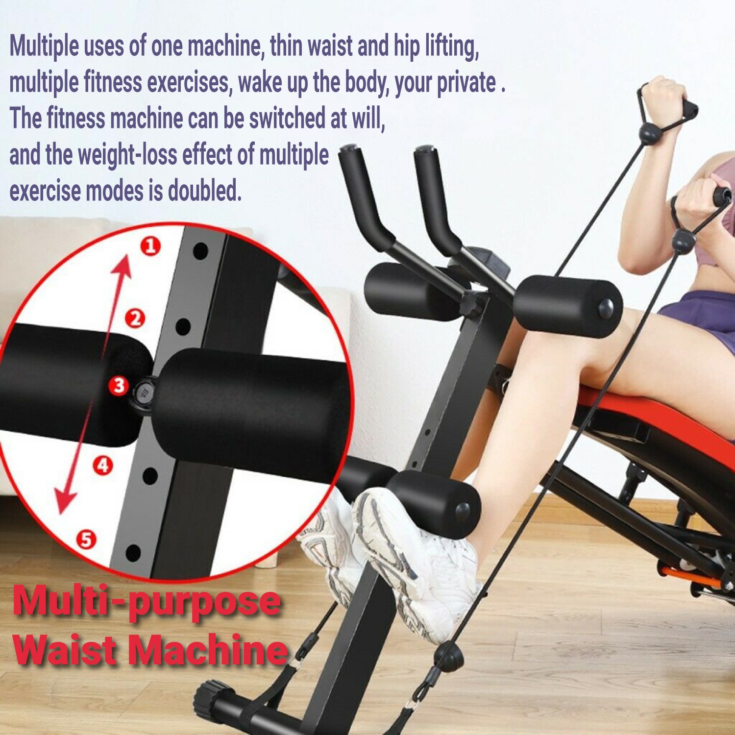 Details about   6in1 Functional Foldable Waist Beauty Machine Abdominal Bench Fitness Equipment 